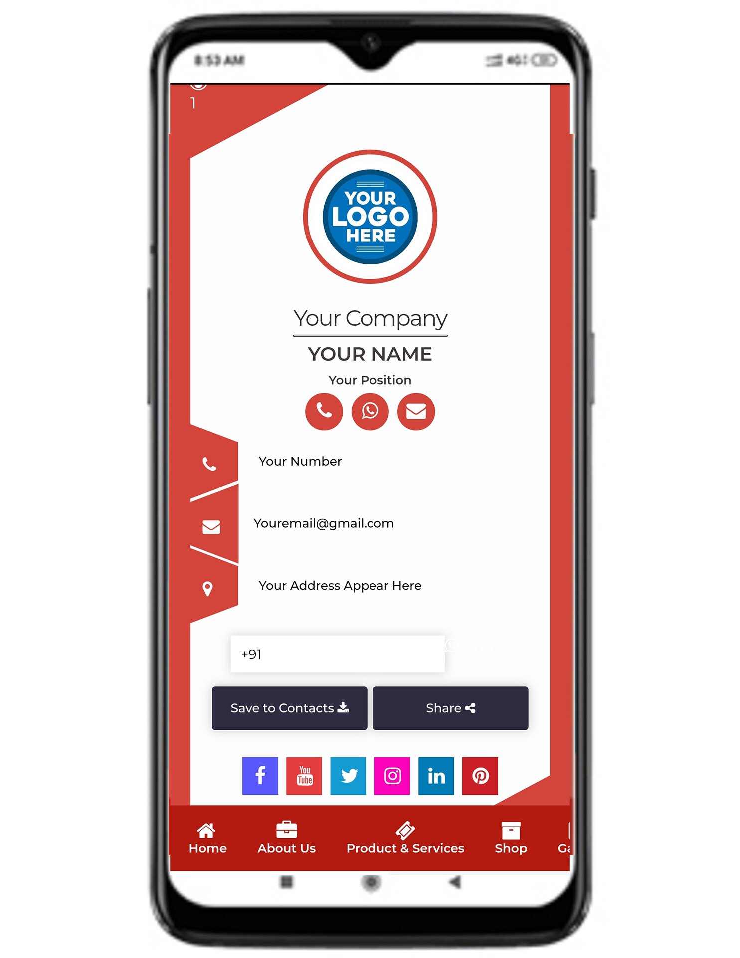 Digital Business Card Template 1