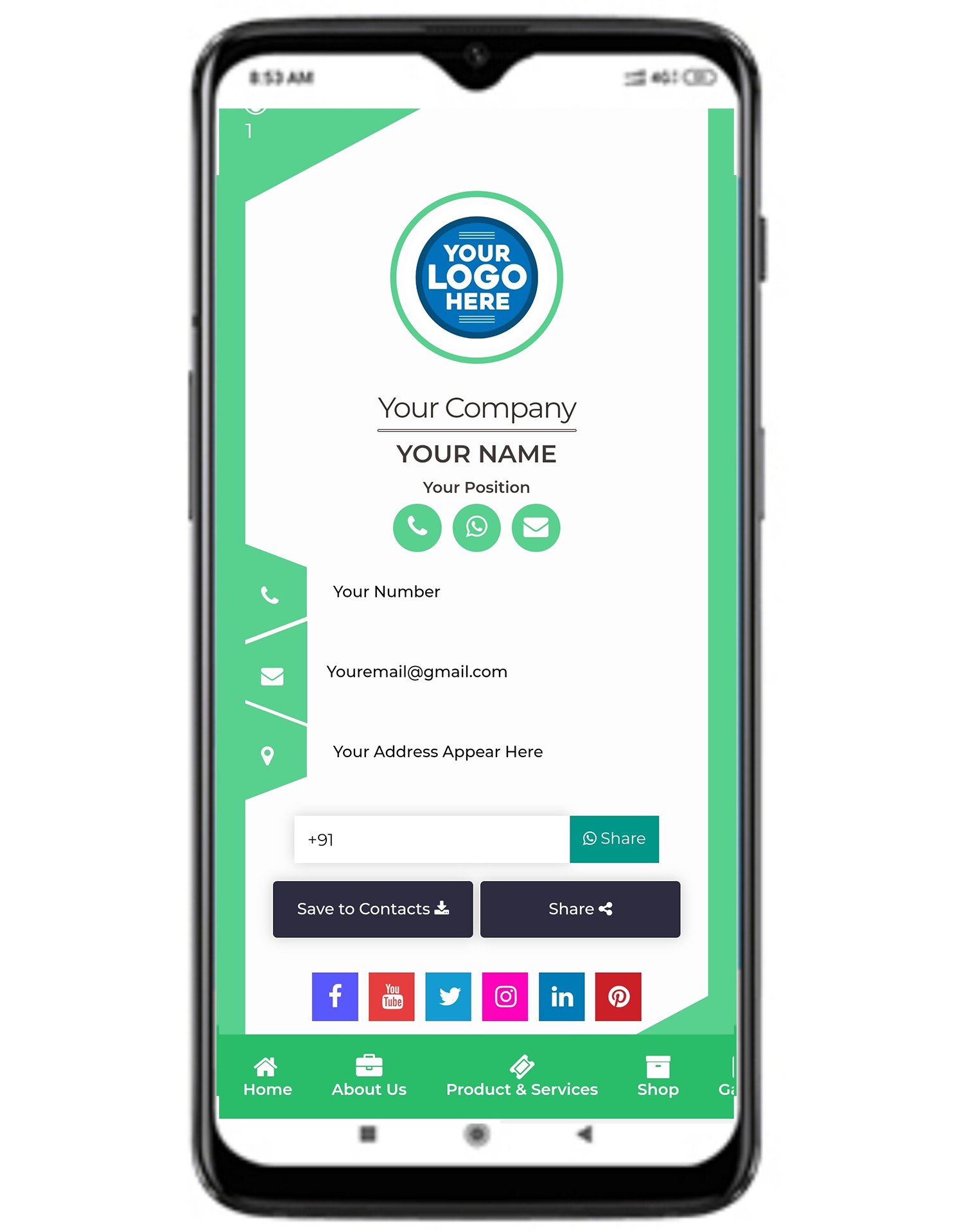 Digital Business Card Template 1