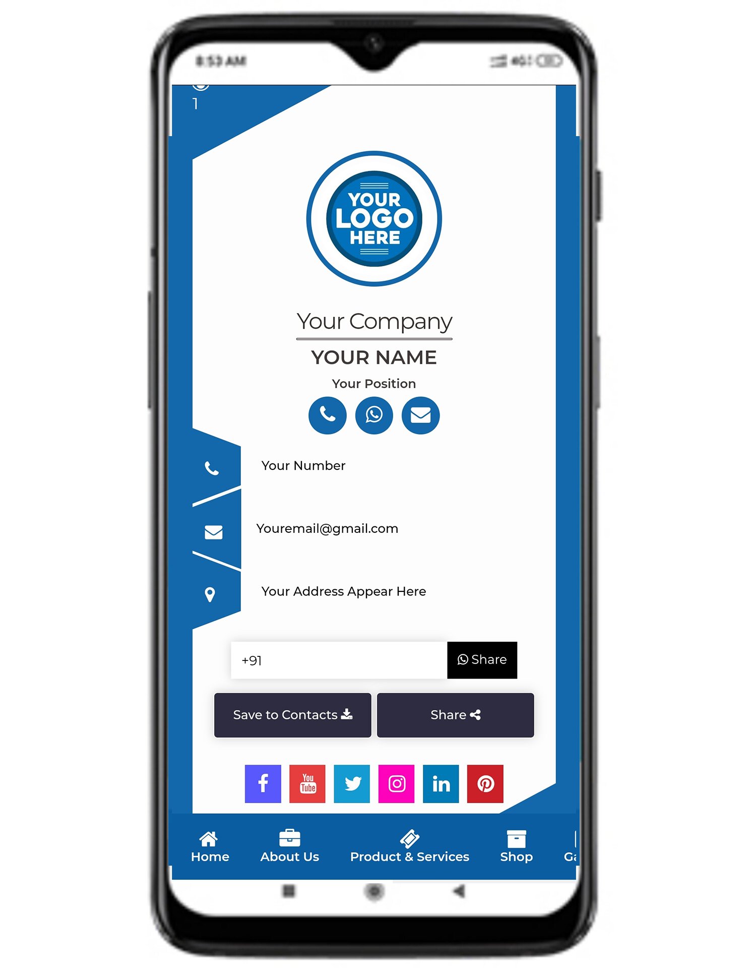 Digital Business Card Template 1