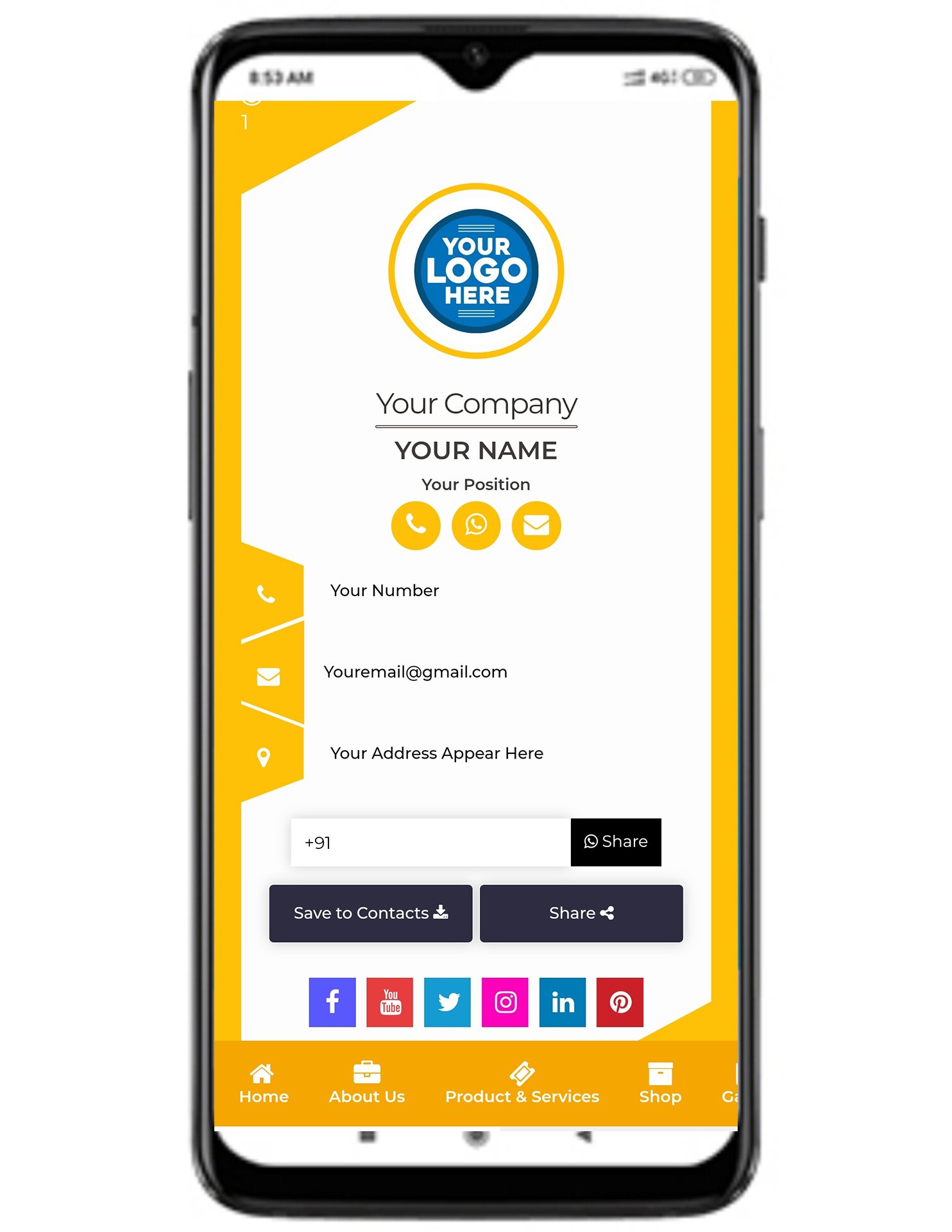Digital Business Card Template 1