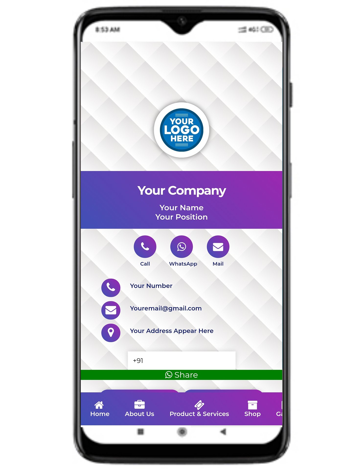 Digital Business Card Template 1