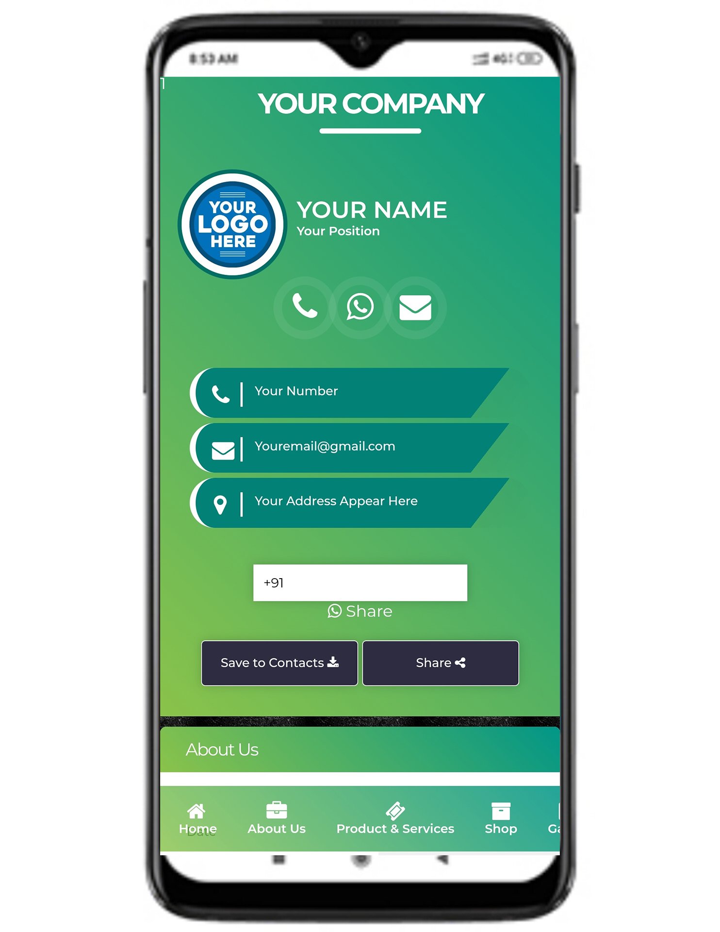 Digital Business Card Template 1
