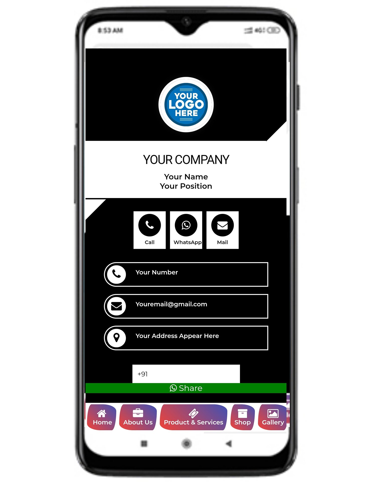 Digital Business Card Template 1