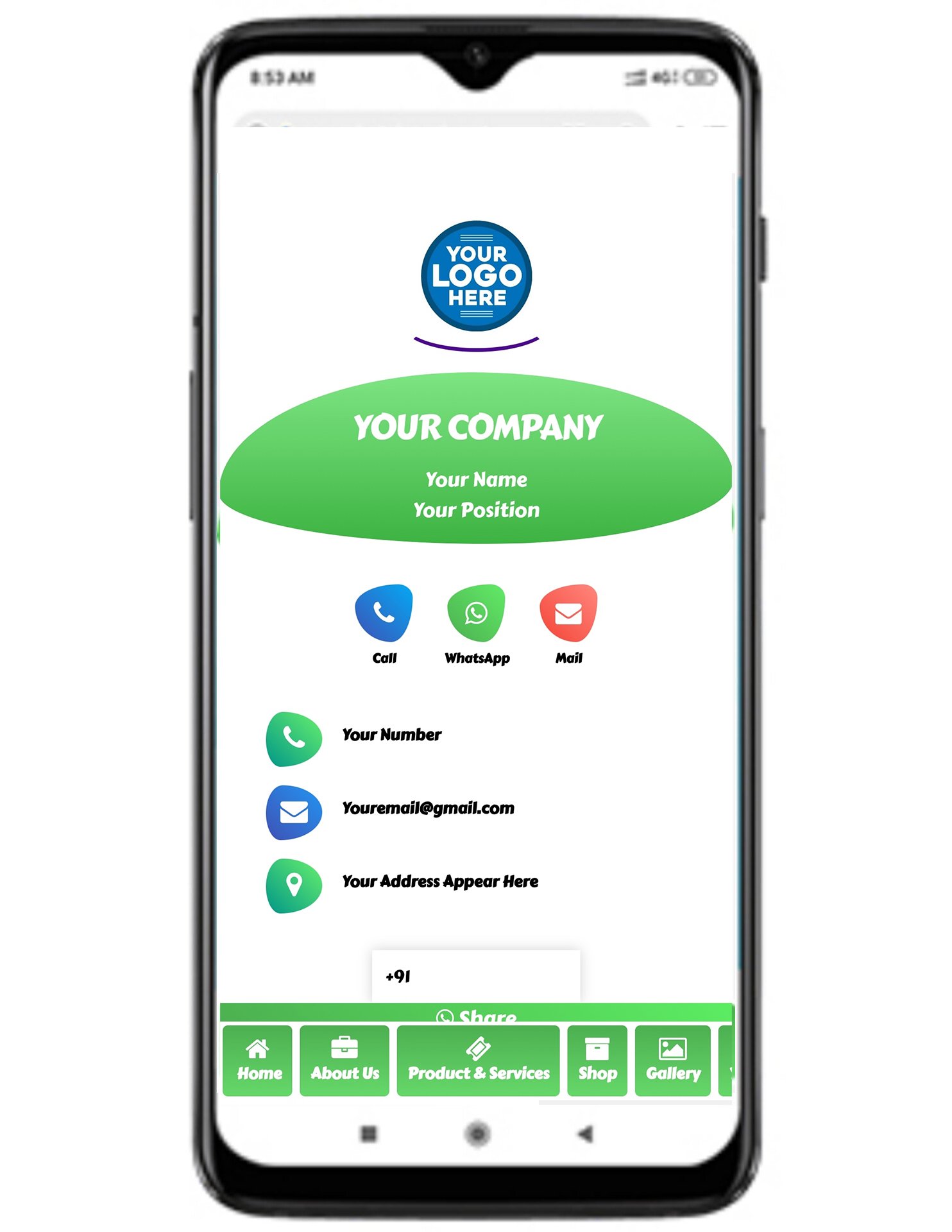 Digital Business Card Template 1