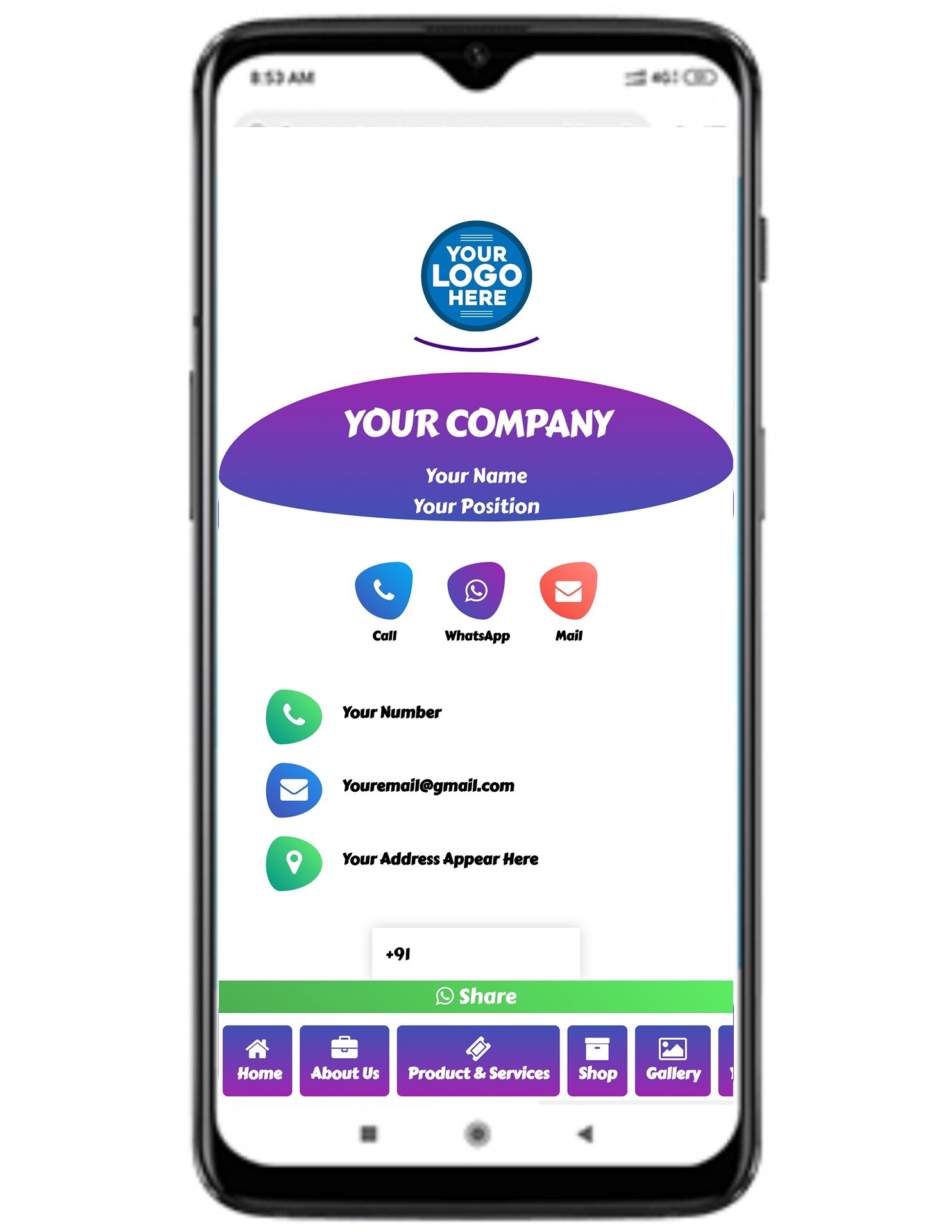 Digital Business Card Template 1