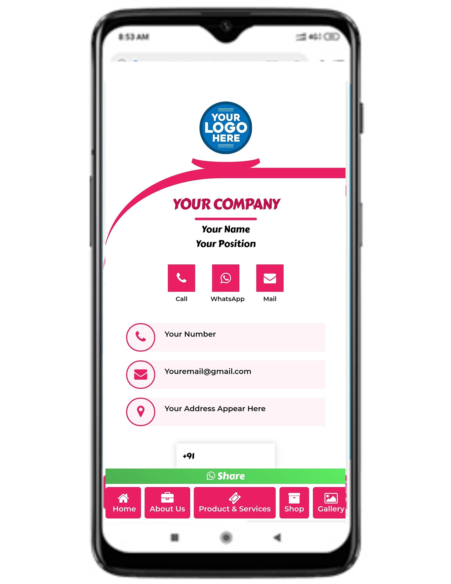 Digital Business Card Template 1