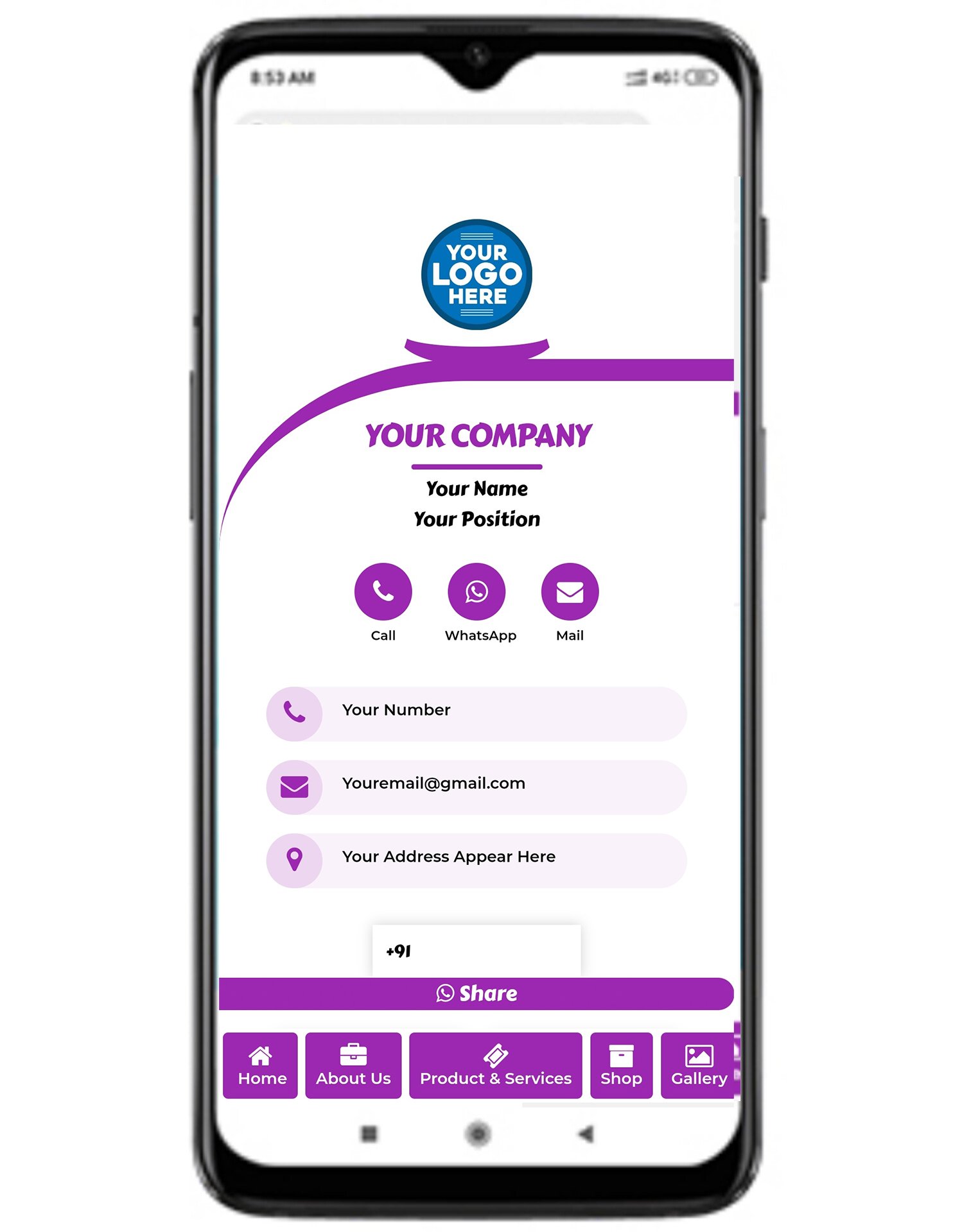 Digital Business Card Template 1