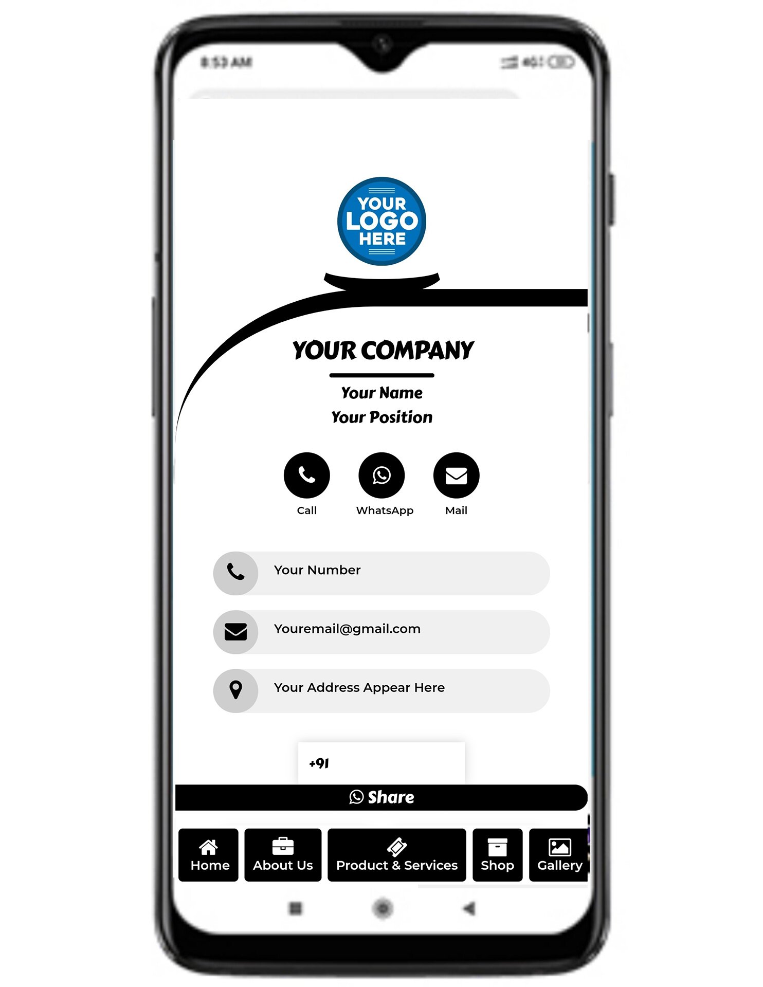 Digital Business Card Template 1