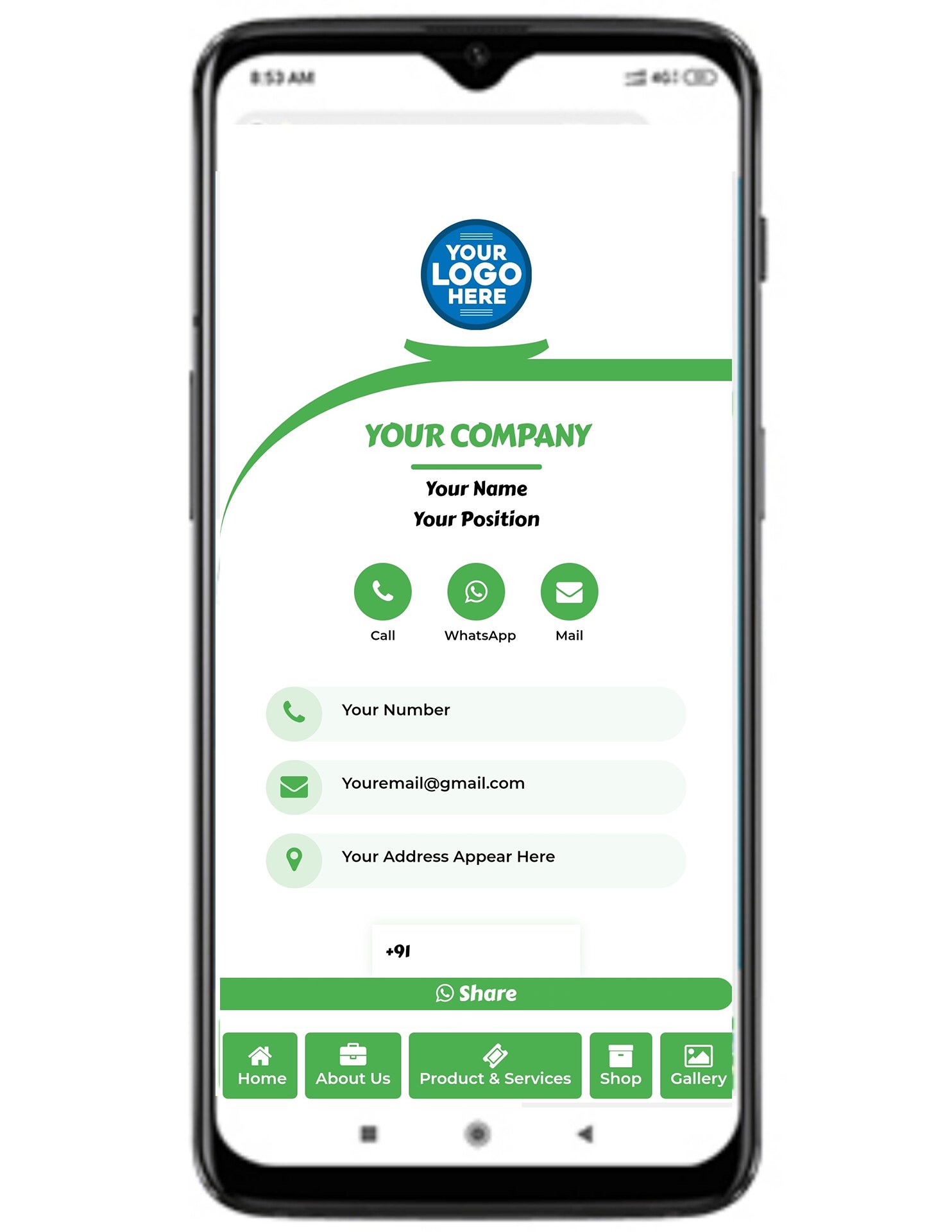 Digital Business Card Template 1