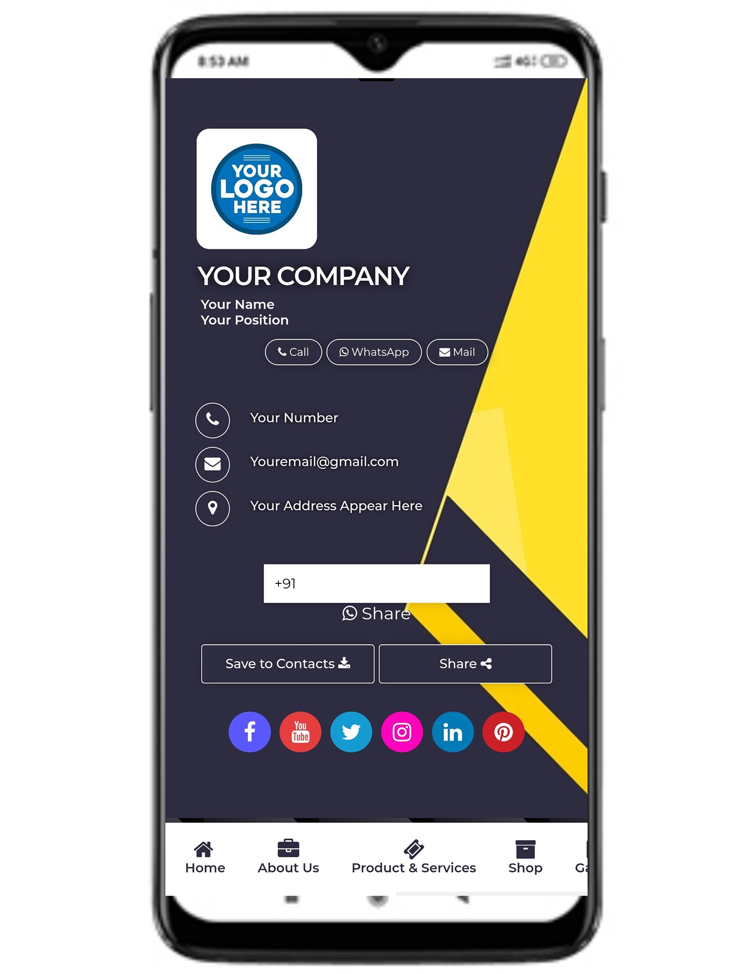Digital Business Card Template 1