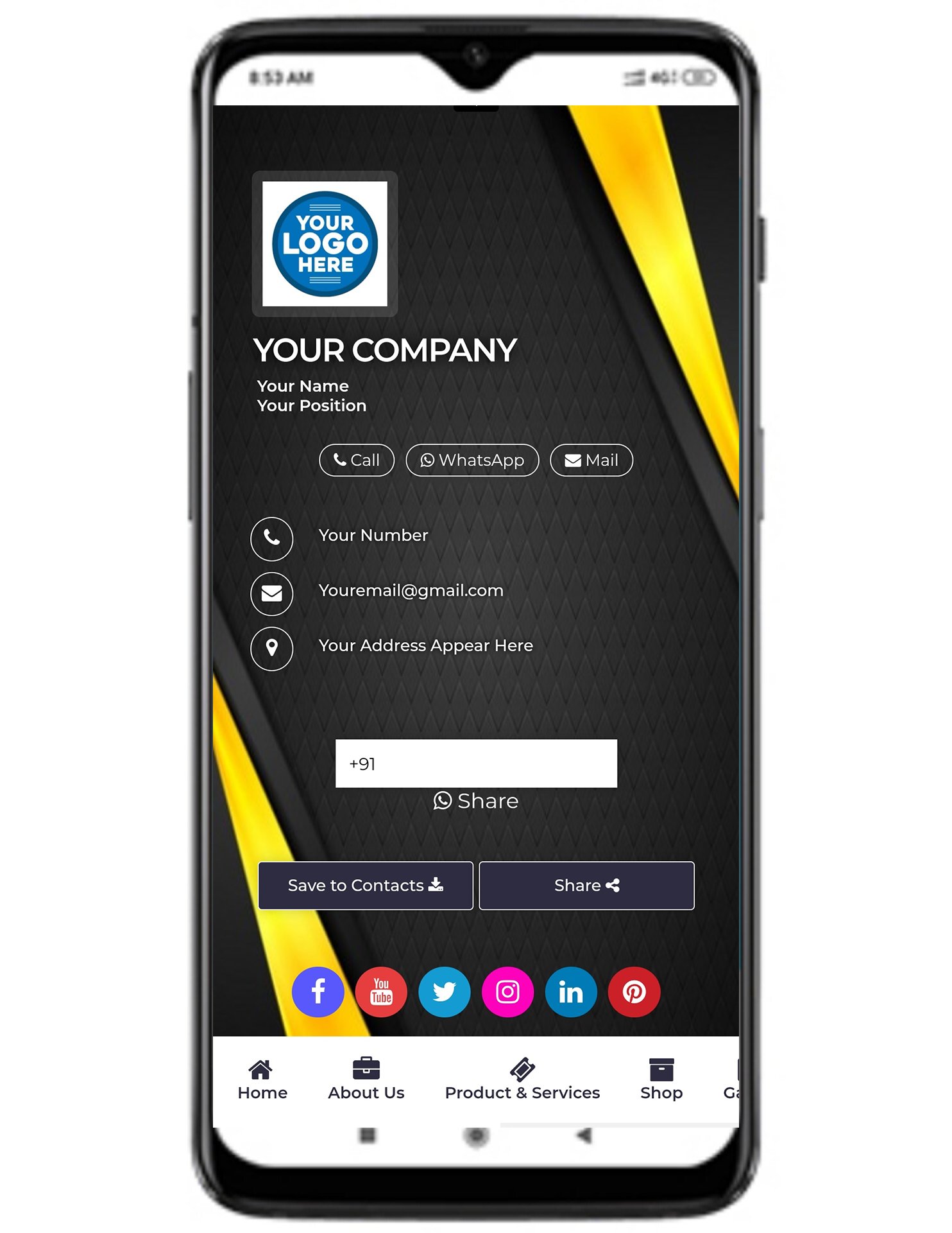 Digital Business Card Template 1