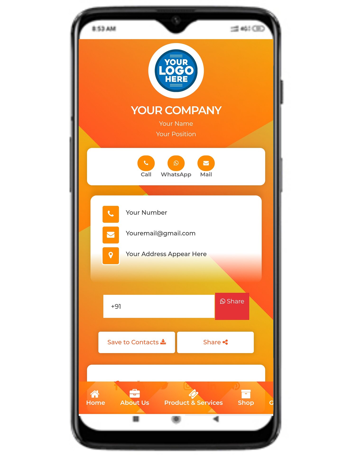 Digital Business Card Template 1