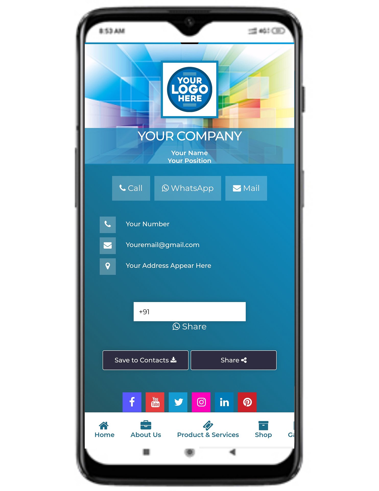 Digital Business Card Template 1